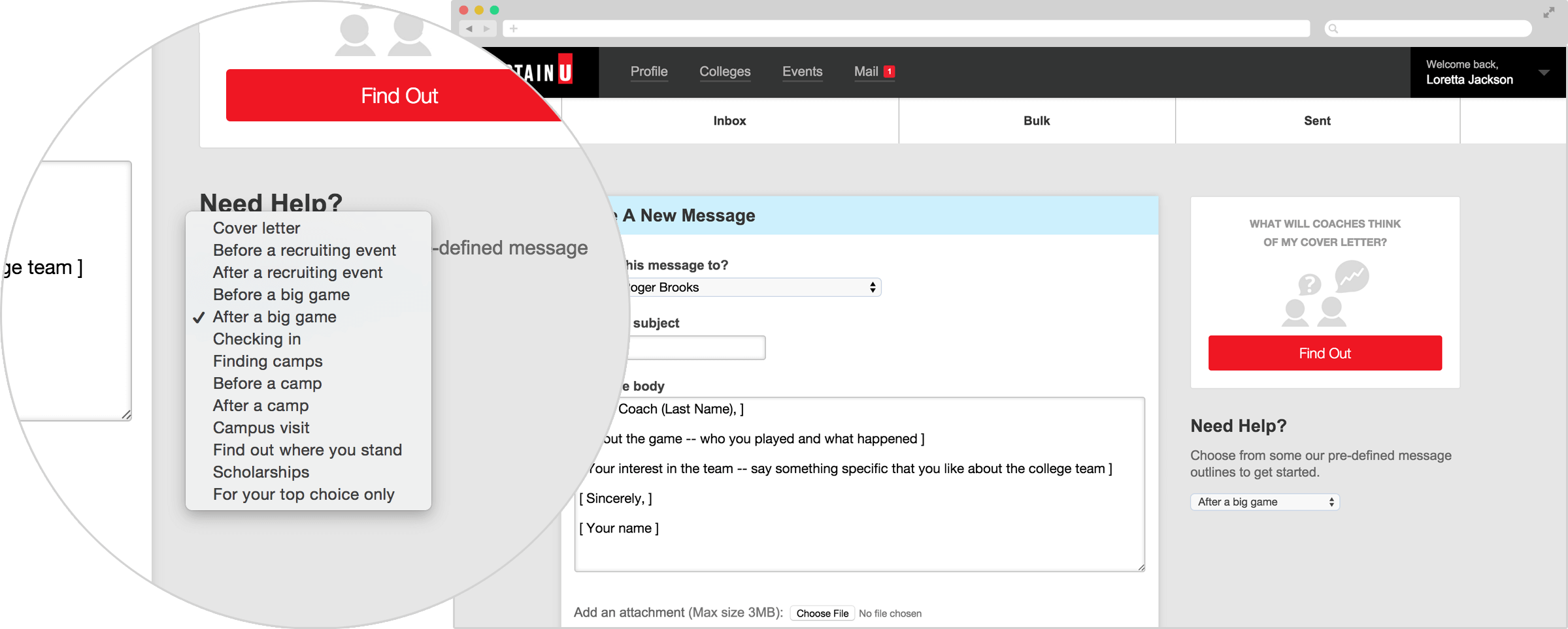 Templates desktop closeup